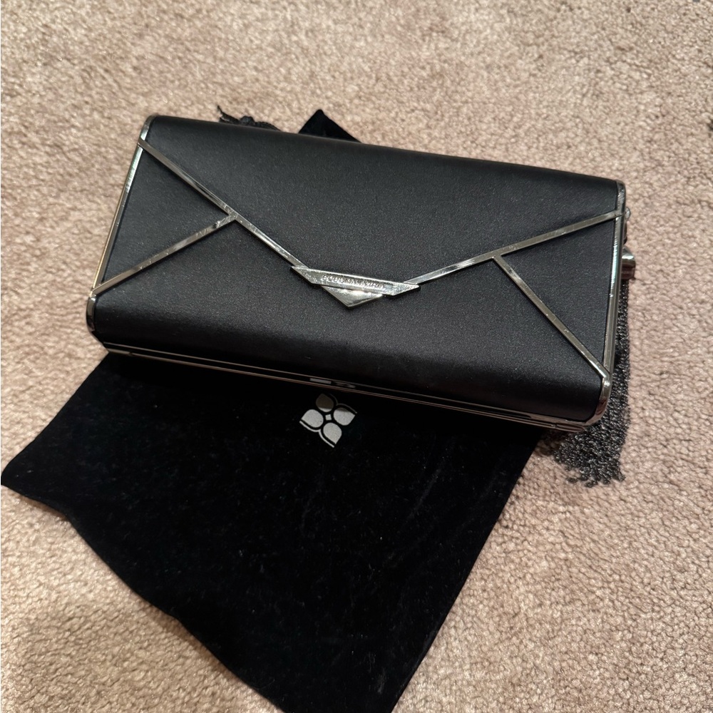❌SOLD❌-BCBGMaxAzria Black and Silver Clutch